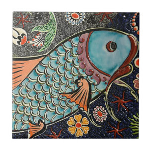 Azulejo Mosaico de Koi