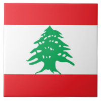 Mosaico de la bandera libanesa