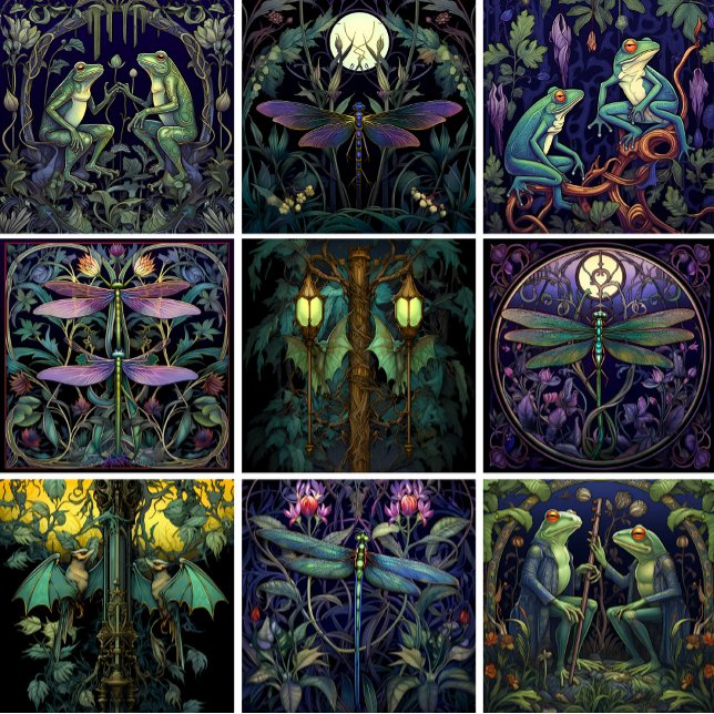 Azulejo Mosaico de los murciélagos de la lámpara de la cal (Swamp Tile Set)