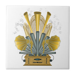 Azulejo mosaico de máquinas de música