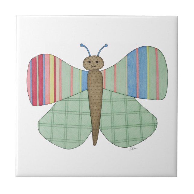 Azulejo Mosaico de mariposa (Frente)