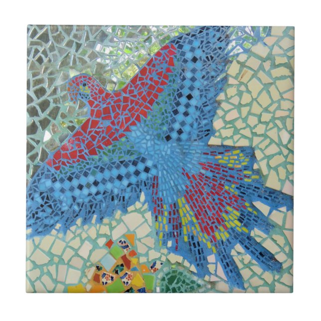 Azulejo Mosaico de pájaro (Frente)