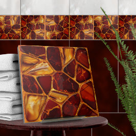 Azulejo Mosaico de piedras agate y carneliana