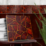 Azulejo Mosaico de piedras de ágata roja de palisandro<br><div class="desc">Esta hermosa baldosa es parte de mi colección "Veo rojo" de tejas con tonos rojos y naranjas en diferentes texturas - acuarela, mármol, ágata, carneliano, citrina. Utilícelo para crear un aspecto impresionante en el cuarto de baño o en la ducha, como por ejemplo mosaicos acentuados de azulejos detrás de la...</div>
