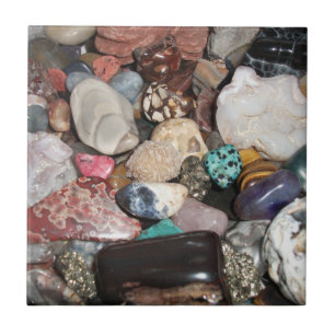 Azulejo Mosaico de rocas pulidas