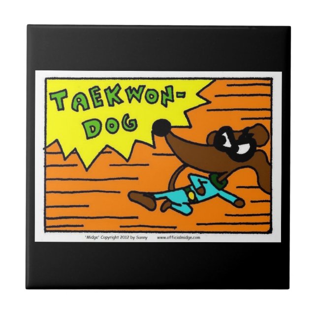 Azulejo Mosaico de TAEKWON-PERRO (Frente)