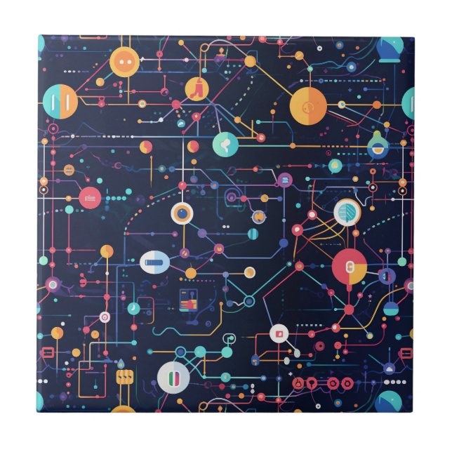 Azulejo mosaico de transformación digital (Frente)