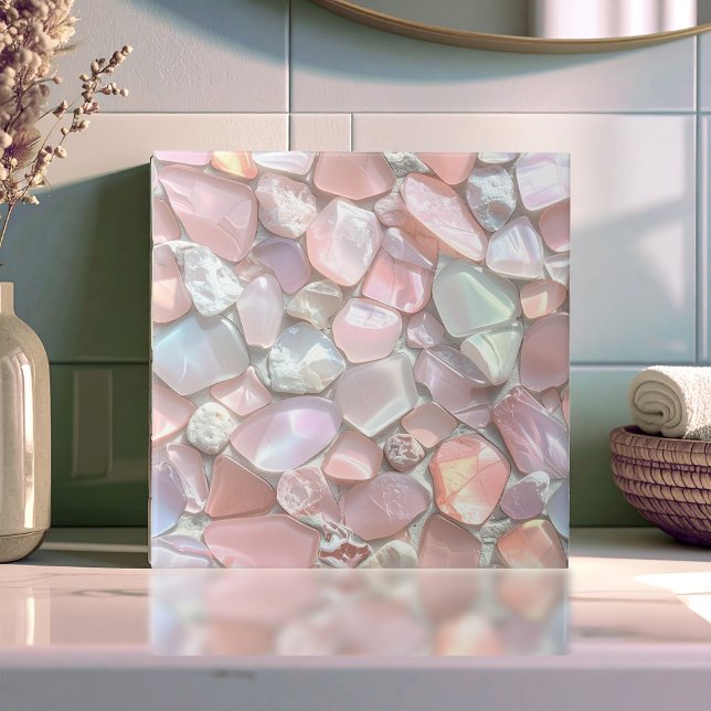 Azulejo Mosaico de vidrio marino rosa ID1183 (Subido por el creador)