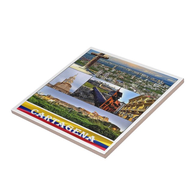 Azulejo mosaico de zCO07 CARTAGENA, Colombia, (Lado)