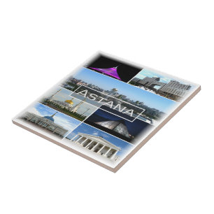 Azulejo mosaico de zKZ004 ASTANA, Kazajstán, Asia,