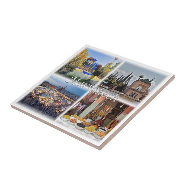 Azulejo mosaico de zMA017 MARRAKECH, Marruecos, África, (Lado)