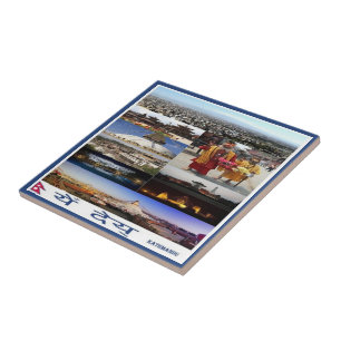 Azulejo mosaico de zNP007 KATHMANDU, Nepal, Asia,