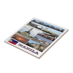 Azulejo Mosaico de zPH004 MANILA, Filipinas, Asia,