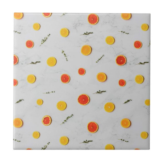 Azulejo Mosaico decorativo de cítricos (Frente)