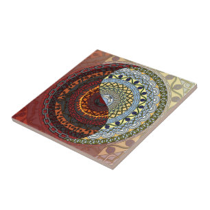 Azulejo Mosaico del cielo y del infierno