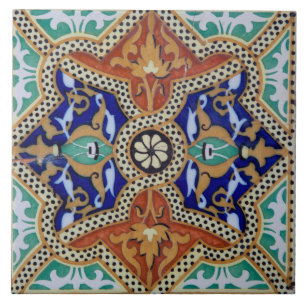 Azulejo Mosaico Español Antiguo