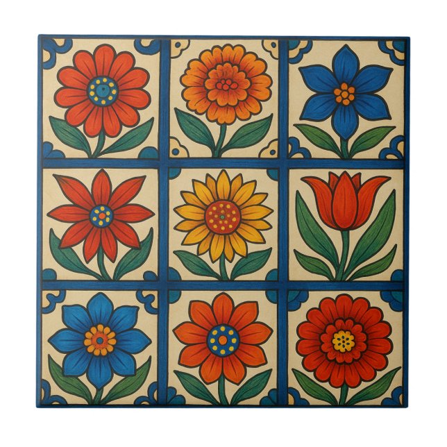 Azulejo Mosaico floral (Frente)