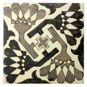 Azulejo Mosaico Floral Geométrico Repro Vintage