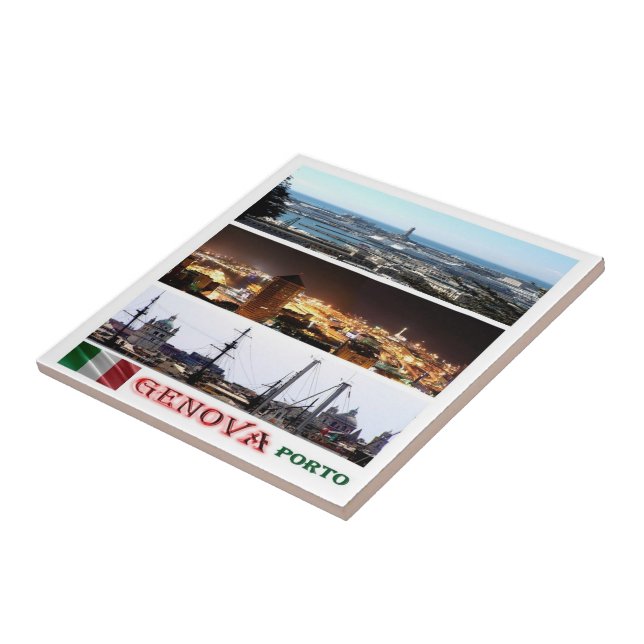 Azulejo Mosaico GENOA LGR146, Puerto, Italia, (Lado)