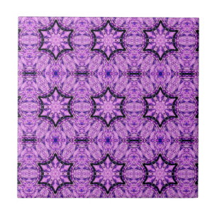Azulejo mosaico hexagrama púrpura