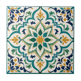 Azulejo Mosaico Lujoso Geométrico Andaluz Argelino