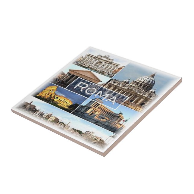 Azulejo mosaico LZO010 de ROME, Lazio, Italia, (Lado)