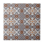 Azulejo Mosaico marroquí vintage de estilo angustiado<br><div class="desc">Baldosas de cerámica de mosaico marroquí de estilo angustiado. ...  Ataques orgánicos de pincel y lavados angustiados para un estilo terrenal,  y un ambiente antiguo. Tonos de lavado color gris terracota.</div>