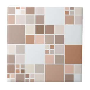 Azulejo Mosaico moderno Tan Chocolate Kitchen Tile