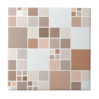 Azulejo Mosaico moderno Tan Chocolate Kitchen Tile