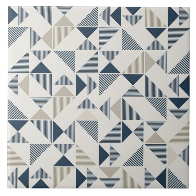 Azulejo Mosaico moderno Triángulo Geométrico Tile Cerámico (Frente)