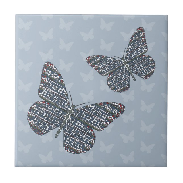 Azulejo Mosaico monarca nórdica (Frente)