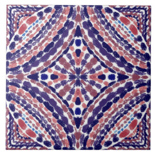 Azulejo Mosaico multicolor mediterráneo-pintado a mano