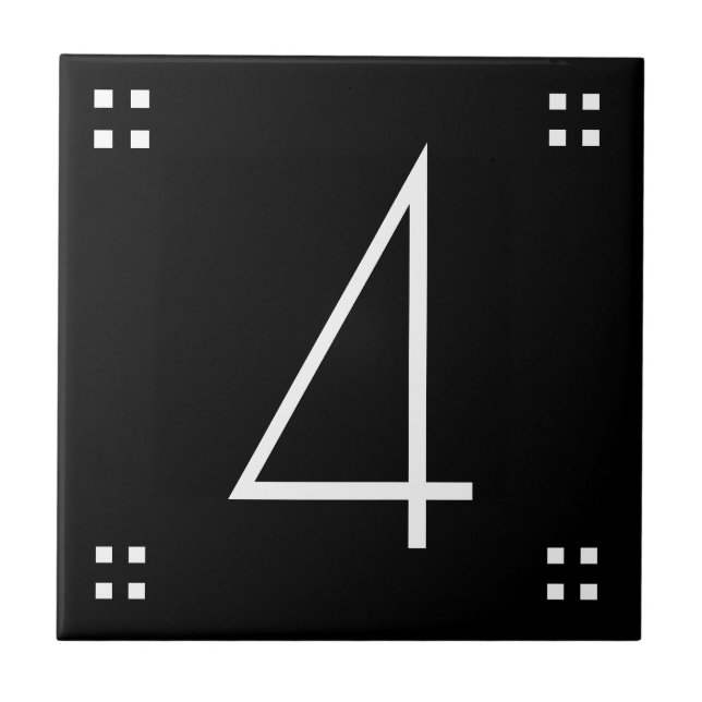 Azulejo Mosaico Número - Mosaico Cerámico Art Decó (Frente)