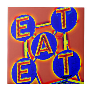 Azulejo mosaico rojo/azul