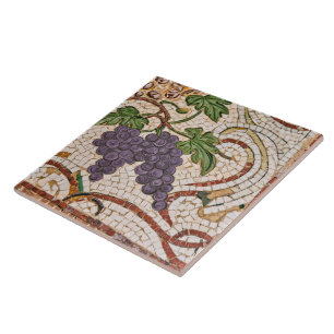 Azulejo Mosaico Romano Uvas Cerámica Tile
