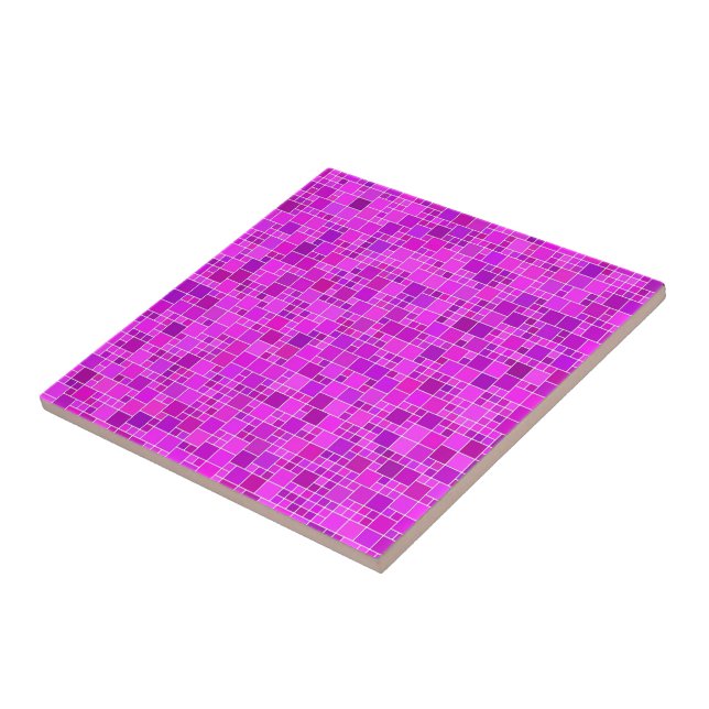 Azulejo Mosaico rosa morado - Hermoso resumen - Moda (Lado)