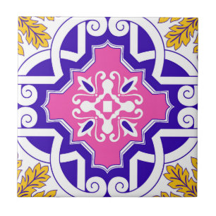 Azulejo Mosaico Rosa Portugués Mediterráneo