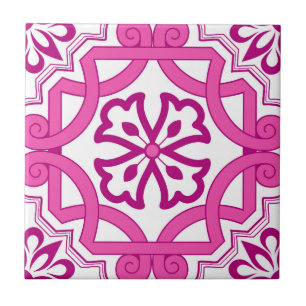 Azulejo Mosaico Rosa Portugués Mediterráneo