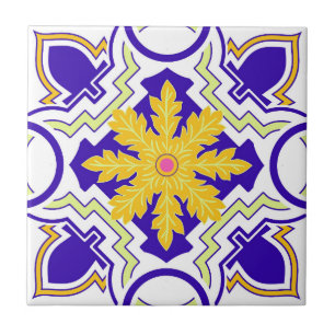 Azulejo Mosaico Rosa Portugués Mediterráneo