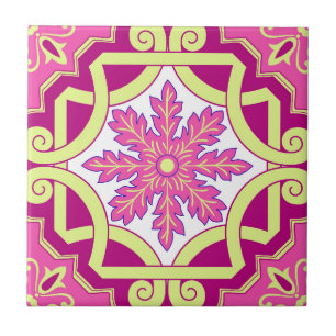Azulejo Mosaico Rosa Portugués Mediterráneo