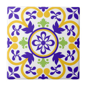 Azulejo Mosaico Rosa Portugués Mediterráneo