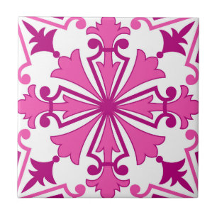 Azulejo Mosaico Rosa Portugués Mediterráneo