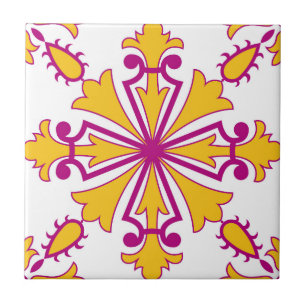 Azulejo Mosaico Rosa Portugués Mediterráneo