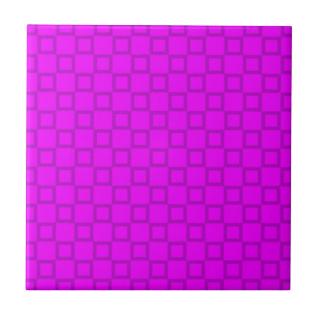 Azulejo Mosaico rosa y violeta clásico (Frente)