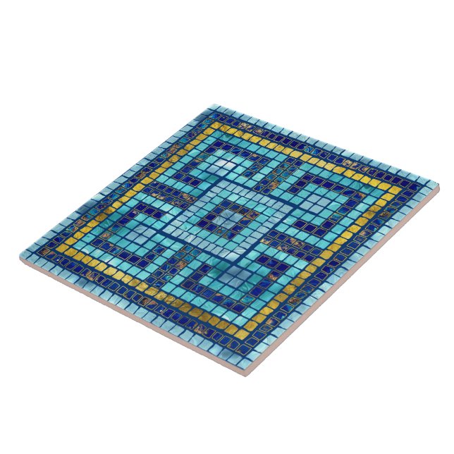 Azulejo Mosaico Tile Griego Meander Key (Lado)