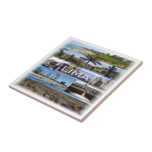 Azulejo mosaico z zPE008 de LIMA en Perú, América, (Lado)