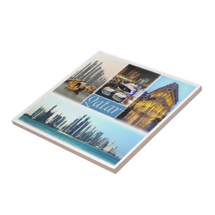 Azulejo mosaico zQA003 de QATAR, Asia,