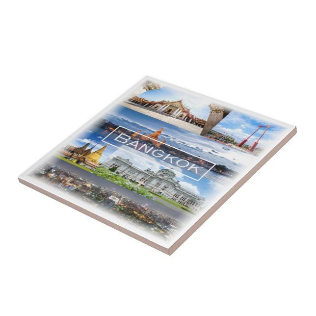 Azulejo mosaico zTH003 de BANGKOK, Tailandia, Asia, (Lado)