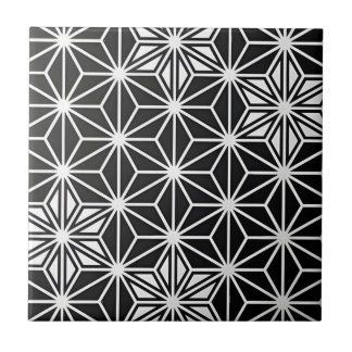 Azulejo mosaicos de estilo vintage de estrella negra