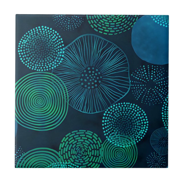 Azulejo mosaicos de fanatismo de hojas de palma (Frente)